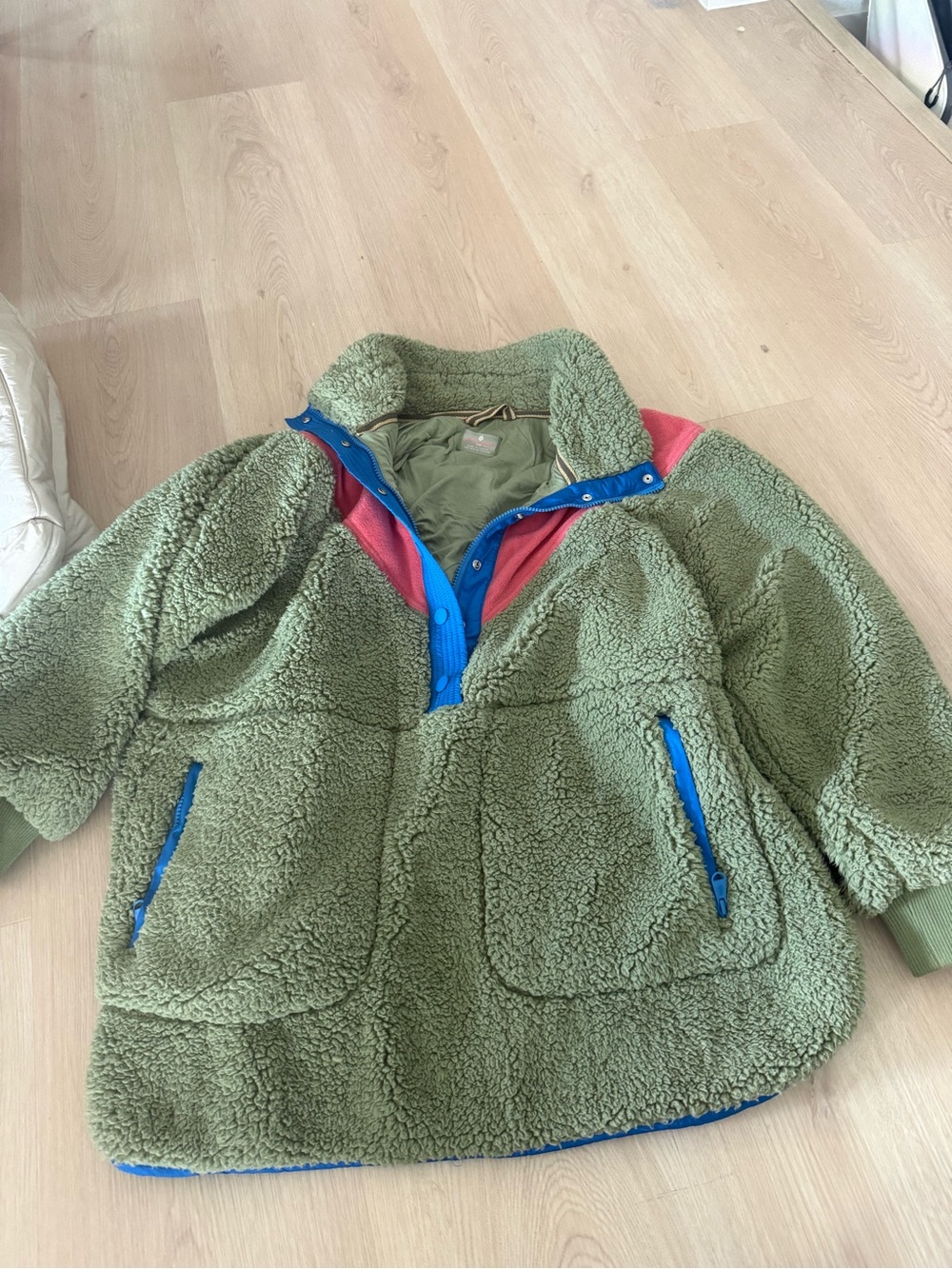 FREE PEOPLE Fall To Rise Fleece Quarter Snap Pullover - Picture 3 of 5